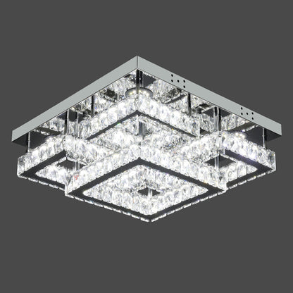 Luxe 5 vierkant LED Plafondlamp – Dimbaar (3 Lichtkleuren + Afstandsbediening)