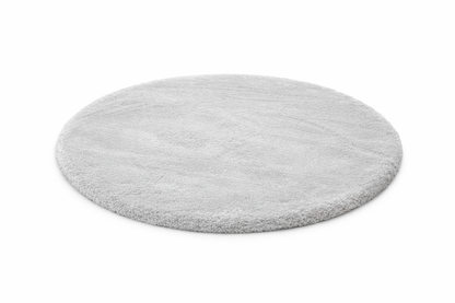 Rond Fluffy Vloerkleed Licht Grijs – Ø 120 cm