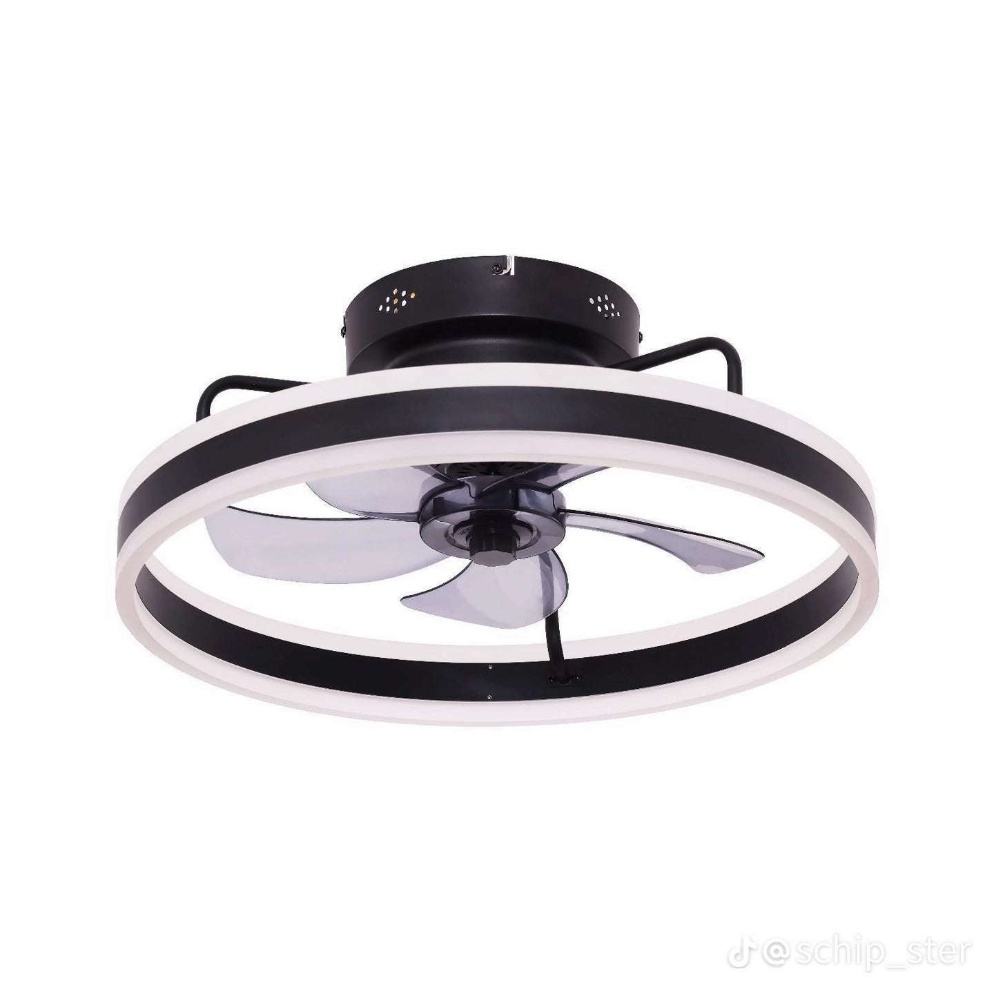 Moderne LED Plafondventilator met Verlichting zwart